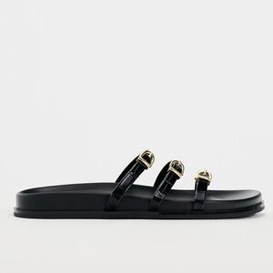 Zara Buckle Slide Sandals